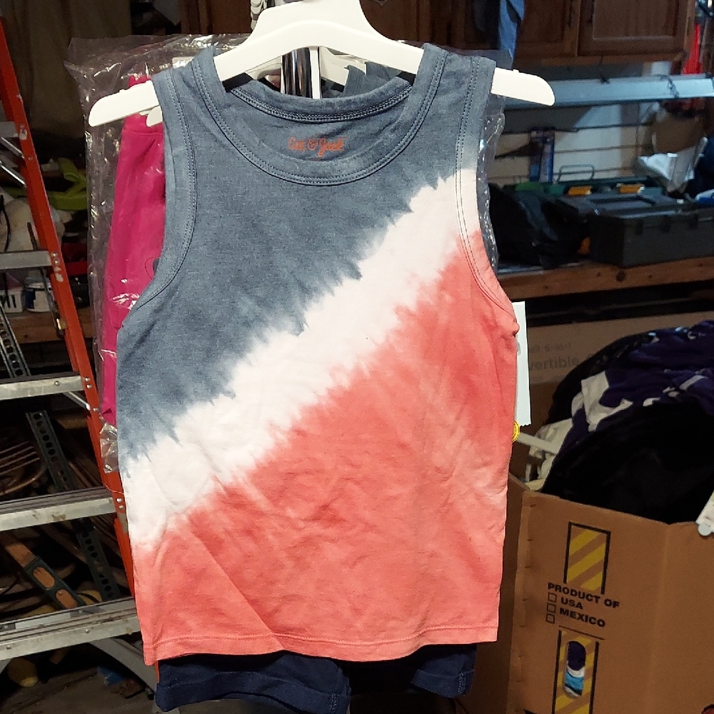 Boys 3t Tie-Dye Tank Top And Shorts